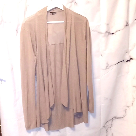 Express Sweaters - Express tan cardigan LG